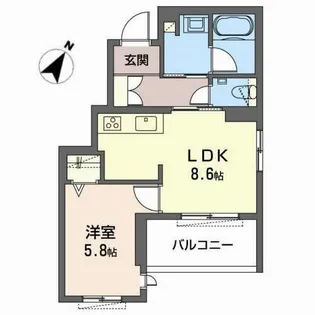 べレオ元町山手【0301号室】の間取り