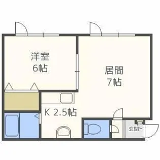 やすらぎの館【202号室】の間取り