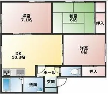 グリーンヒルズC棟【2階】の間取り