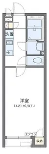 クレイノRuiNa Kiyou【2階】の間取り