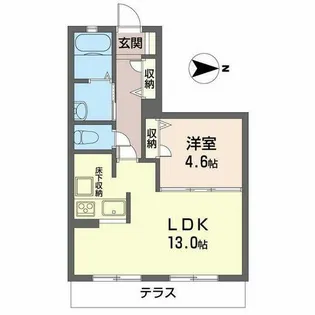 アネックス 楠葉【0102号室】の間取り