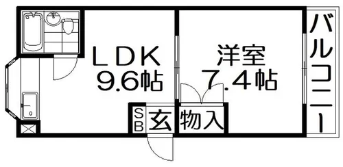 コーポ白樺【2階】の間取り