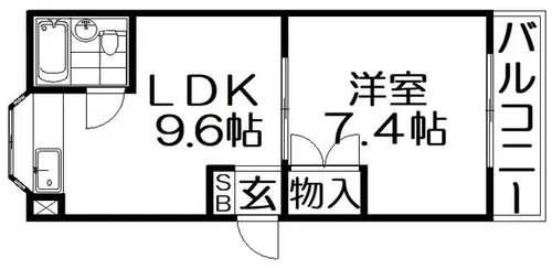 コーポ白樺【2階】の間取り