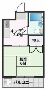 バンブーハイツ【3階】の間取り