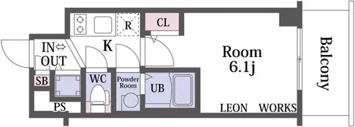 エスリード大阪リエート【3階】の間取り