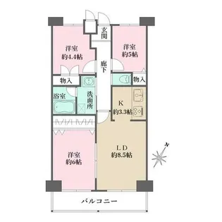 センチュリーハウス【402号室】の間取り