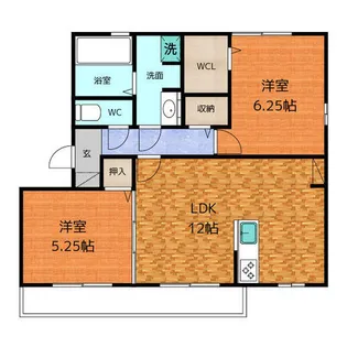 セジュール秀Ⅱ【3階】の間取り