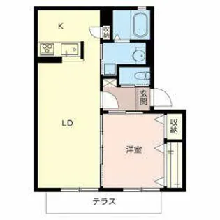 エクレール壬生川【1階】の間取り