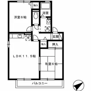 ベルメゾン333【2階】の間取り