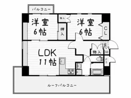 珪州館【8階】の間取り