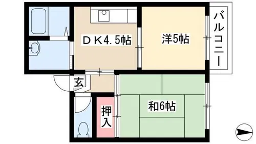 ファミール旭【3D号室】の間取り