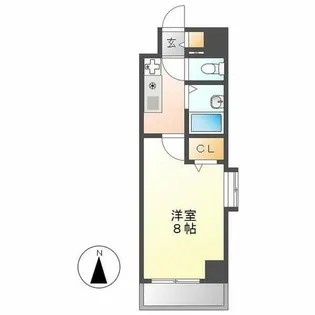 現代ハウス大須【806号室】の間取り