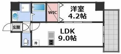 ミラージュパレス天王寺堀越町【6階】の間取り