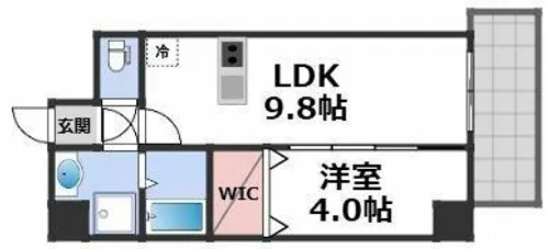 ミラージュパレス天王寺堀越町【4階】の間取り