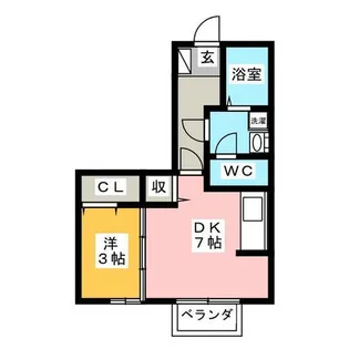 エルコーポA【1階】の間取り