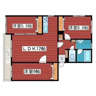 レジデンス西岡【3階】の間取り