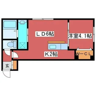 MINES福住【407号室】の間取り