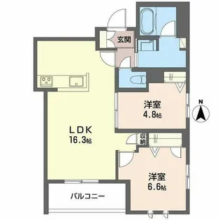 レジデンス 茨木春日【0302号室】の間取り