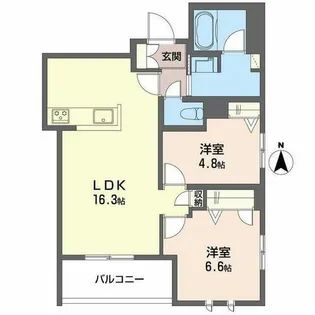 レジデンス 茨木春日【0402号室】の間取り