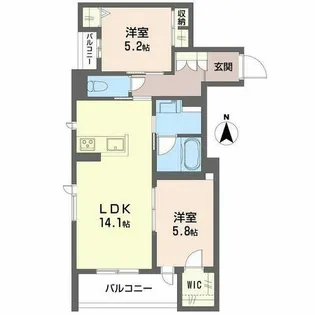 レジデンス 茨木春日【0401号室】の間取り