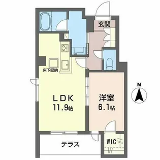 レジデンス 茨木春日【0101号室】の間取り