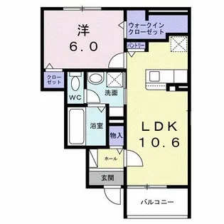 ルミエールM Ⅰ【1階】の間取り