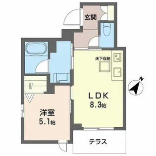 ベッロ 吹田【0101号室】の間取り