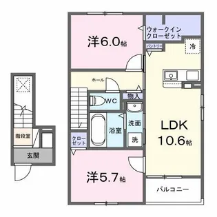 ルミエールM Ⅰ【2階】の間取り