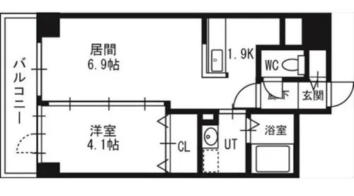 グランカーサ南6条【5階】の間取り