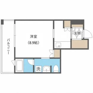 ラフィネタワー札幌南3条【3階】の間取り