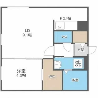 Elm GardenI【4階】の間取り