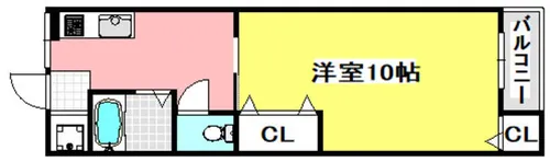千里丘マンション【3階】の間取り