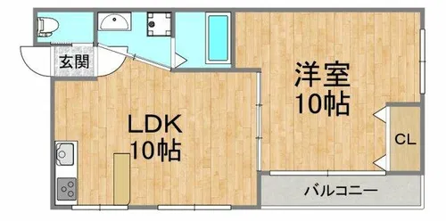 クリスタル勝山【3階】の間取り