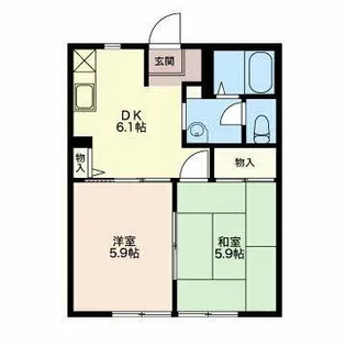 シャトレー南山D【1階】の間取り