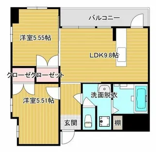 ヴェルデュール住吉【4階】の間取り
