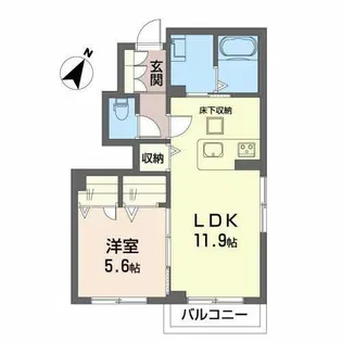 シャーメゾン アロンジェ【0101号室】の間取り