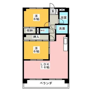 ファミーユはりや【3階】の間取り