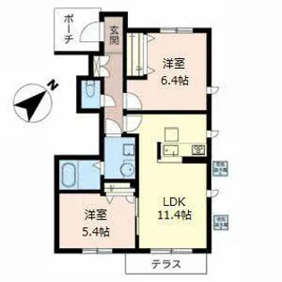 ミーリス・I【0104号室】の間取り