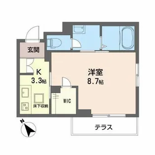 冬青コート【0102号室】の間取り