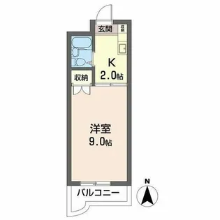エスティ21【0307号室】の間取り
