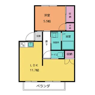 ドルムヤスイ【2階】の間取り