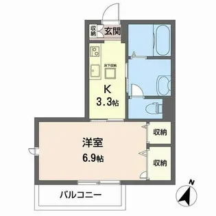 ブルーメゾンII【0107号室】の間取り