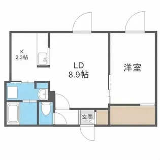 BLANC CASSE南9条【3階】の間取り