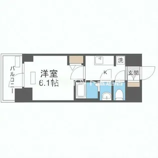 プレサンス松屋町ヴィゴラス【8階】の間取り