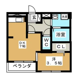 エバラン【1階】の間取り