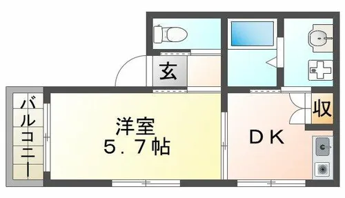 エターナルシー名谷【2階】の間取り