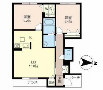 カーサ エクラージュ【1階】の間取り