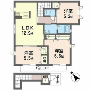 シャーメゾン大久保【0201号室】の間取り