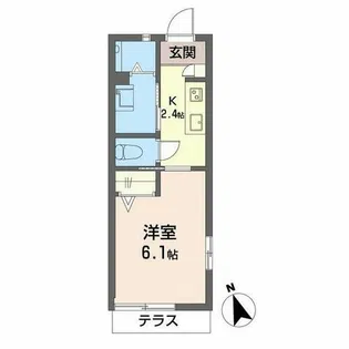 プリムヴェール【0105号室】の間取り