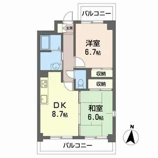 スクエアエムズ【2階】の間取り